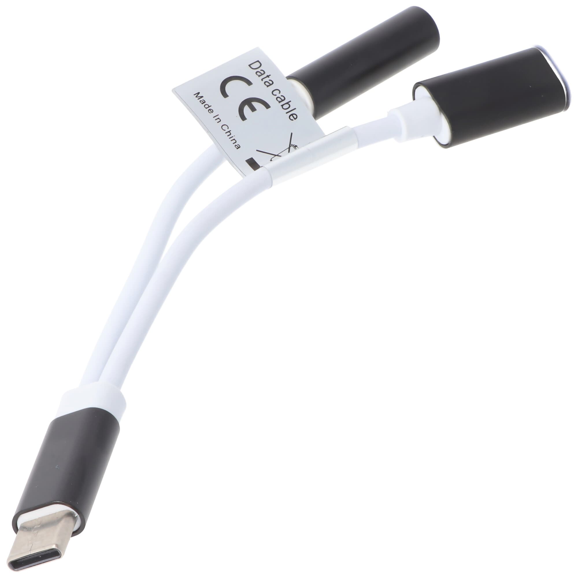 ADAPTATEUR AUDIO 2 EN 1 USB TYPE C USB-C vers 3,5 mm STÉRÉO - CÂBLE ET CONNECTEUR DE CHARGE